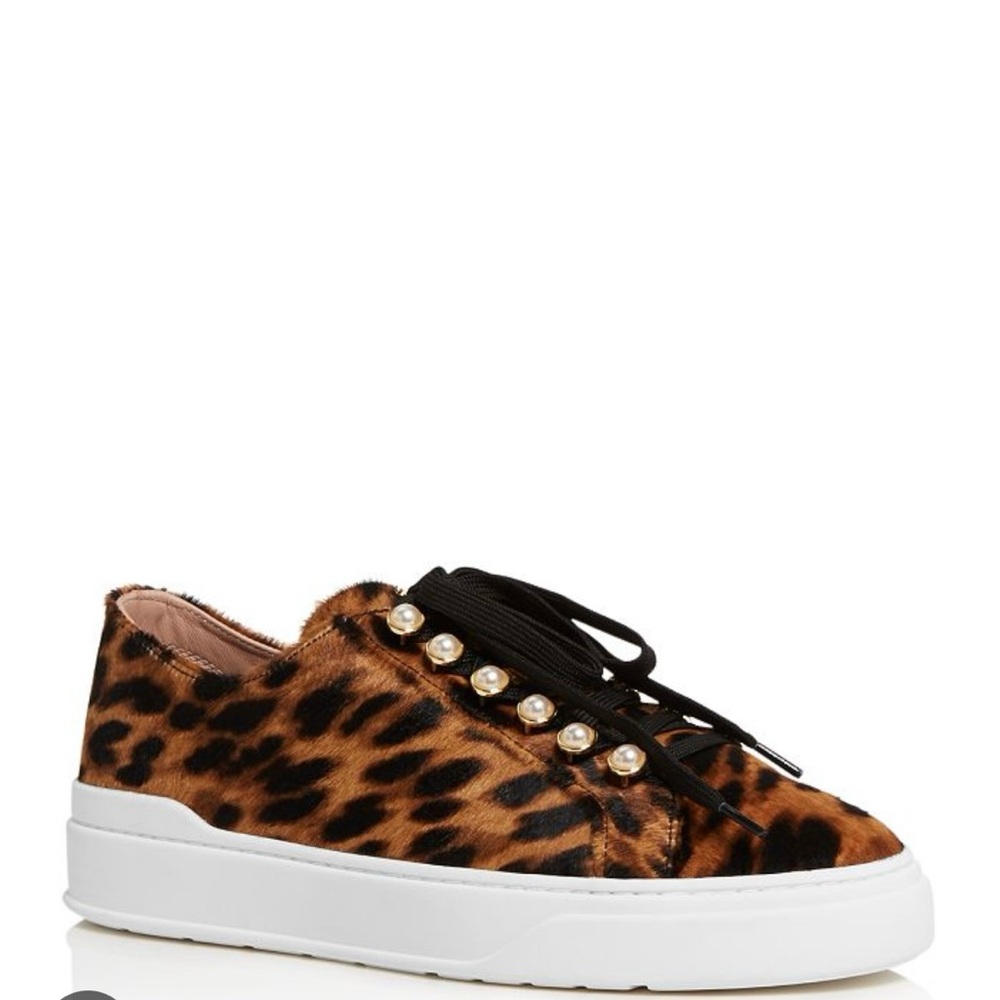 Stuart Weitzman Embellished Lace Up Platform Sneaker